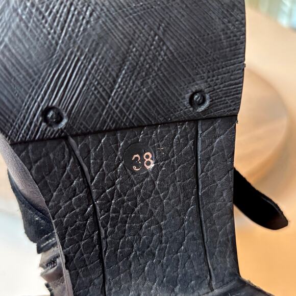 FreeBird by Steven Bond Black Leather Buckle Ankle Moto Boots EU Sz 38 US Size 9 - Picture 9 of 10